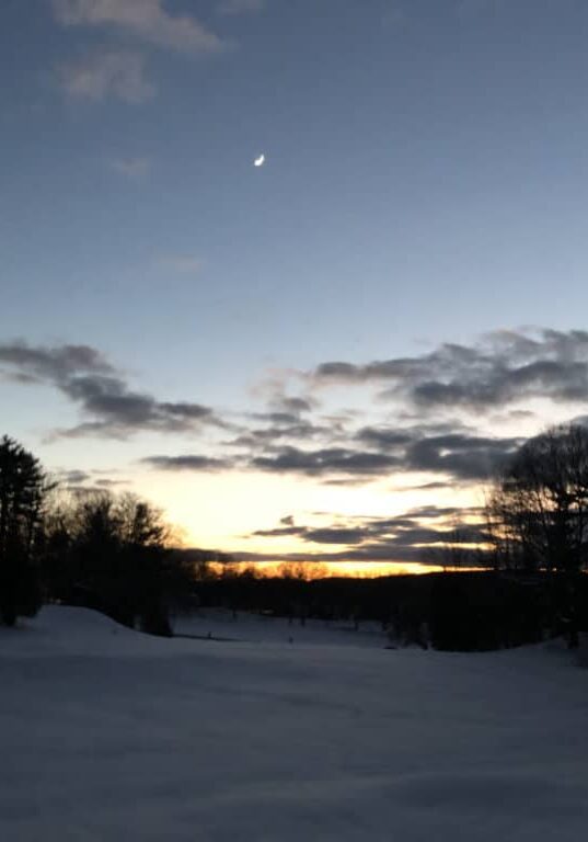 Moon over snow Moon over snow